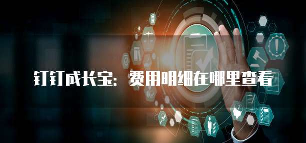 钉钉成长宝:费用明细在哪里查看