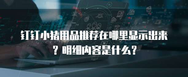 钉钉小猪用品推荐在哪里显示出来?明细内容是什么?
