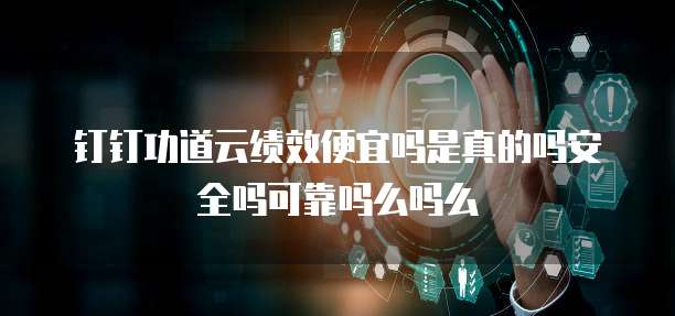 钉钉功道云绩效便宜吗是真的吗安全吗可靠吗么吗么