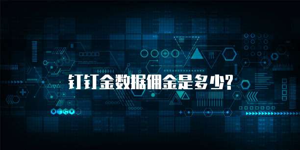 钉钉金数据佣金是多少?