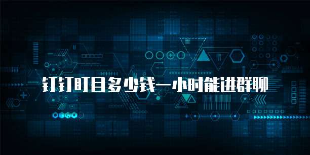 钉钉盯目多少钱一小时能进群聊