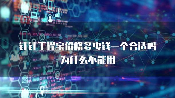 钉钉工程宝价格多少钱一个合适吗为什么不能用