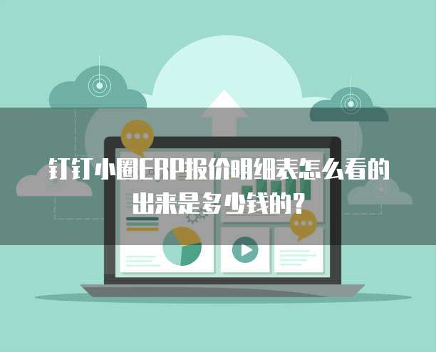钉钉小圈ERP报价明细表怎么看的出来是多少钱的?