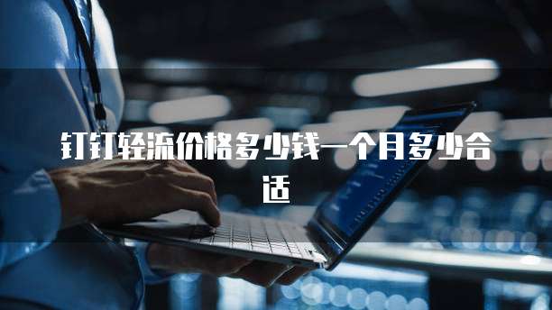 钉钉轻流价格多少钱一个月多少合适