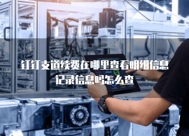 钉钉支道续费在哪里查看明细信息记录信息吗怎么查
