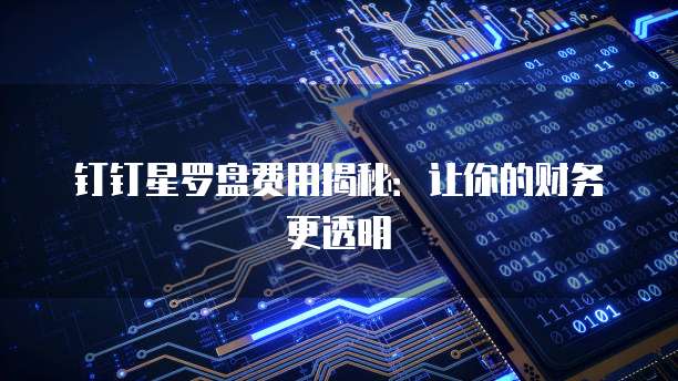 钉钉星罗盘费用揭秘:让你的财务更透明