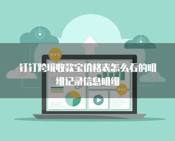 钉钉跨境收款宝价格表怎么看的明细记录信息明细