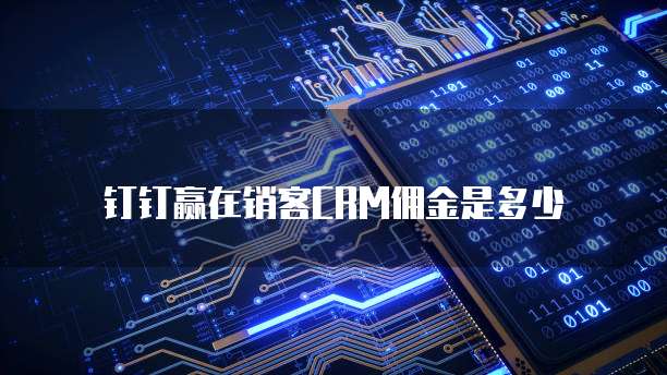 钉钉赢在销客CRM佣金是多少