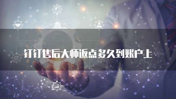 钉钉售后大师返点多久到账户上