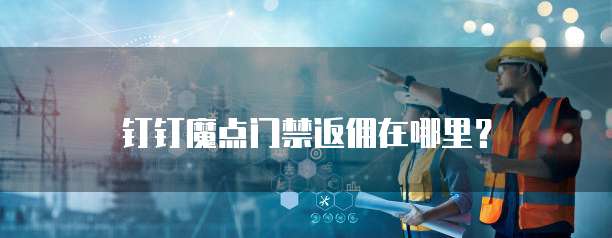 钉钉魔点门禁返佣在哪里?