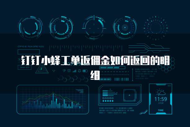 钉钉小蜂工单返佣金如何返回的明细