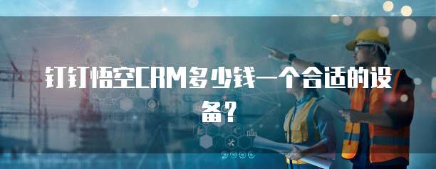 钉钉悟空CRM多少钱一个合适的设备?