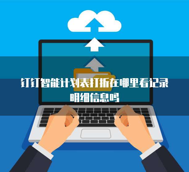 钉钉智能计划表打折在哪里看记录明细信息吗