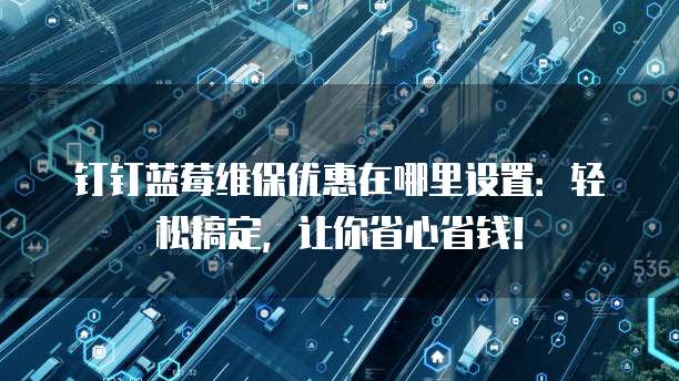 钉钉蓝莓维保优惠在哪里设置:轻松搞定,让你省心省钱!