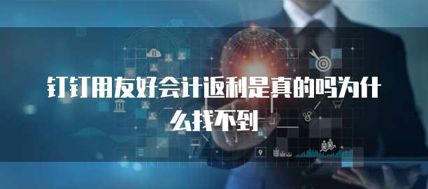 钉钉用友好会计返利是真的吗为什么找不到