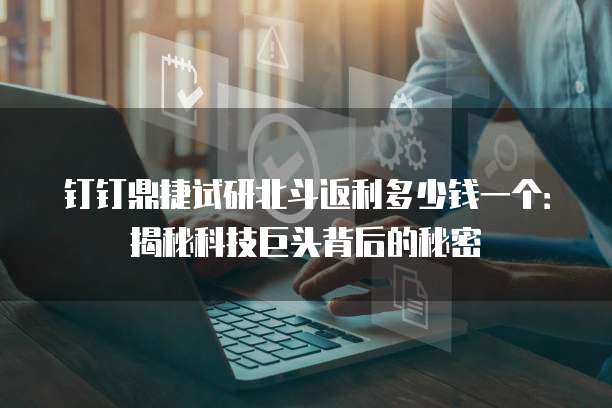 钉钉鼎捷试研北斗返利多少钱一个:揭秘科技巨头背后的秘密