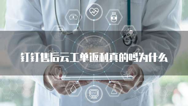 钉钉售后云工单返利真的吗为什么