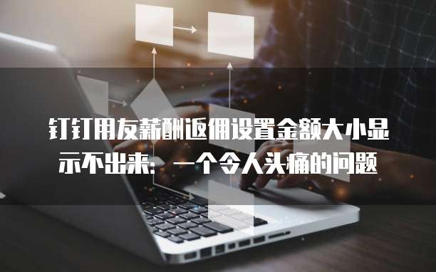 钉钉用友薪酬返佣设置金额大小显示不出来:一个令人头痛的问题