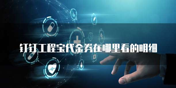 钉钉工程宝代金券在哪里看的明细