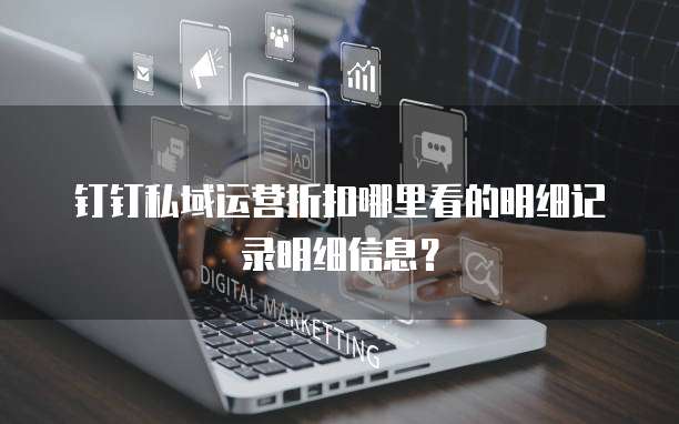 钉钉私域运营折扣哪里看的明细记录明细信息?