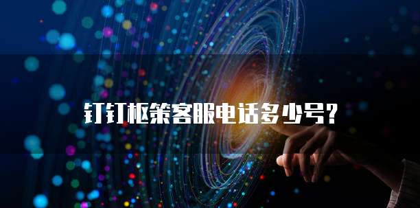 钉钉枢策客服电话多少号?