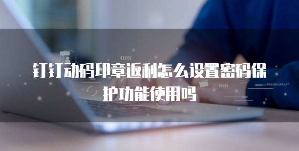 钉钉动码印章返利怎么设置密码保护功能使用吗