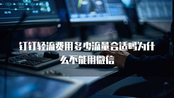 钉钉轻流费用多少流量合适吗为什么不能用微信