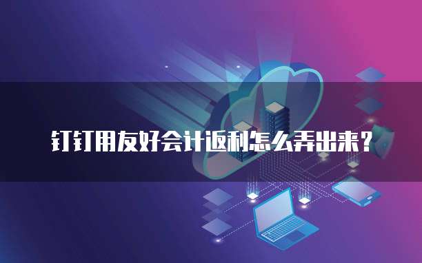 钉钉用友好会计返利怎么弄出来?