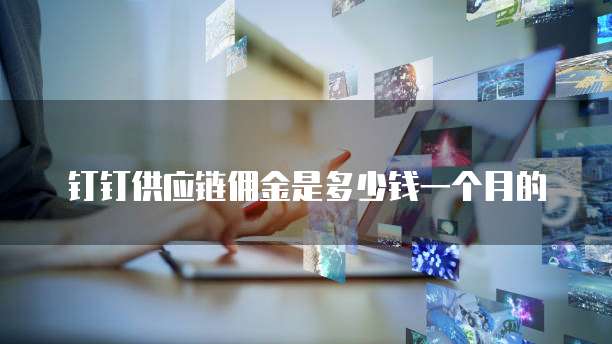 钉钉供应链佣金是多少钱一个月的