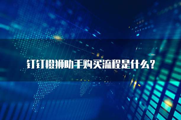 钉钉橙狮助手购买流程是什么?
