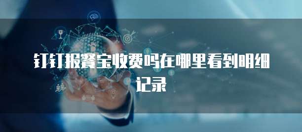 钉钉报餐宝收费吗在哪里看到明细记录
