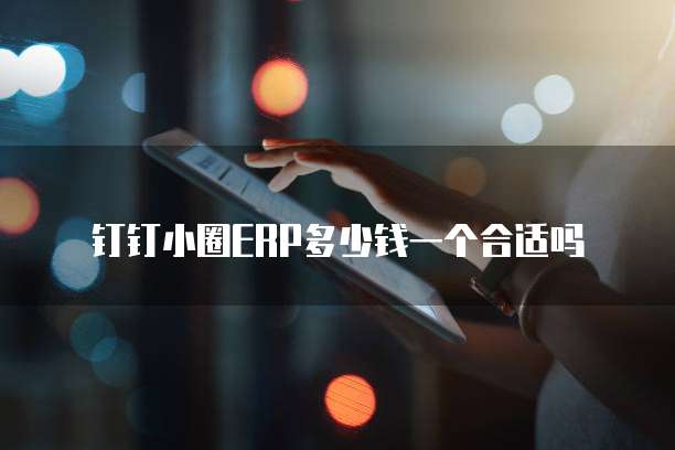 钉钉小圈ERP多少钱一个合适吗