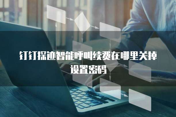 钉钉探迹智能呼叫续费在哪里关掉设置密码