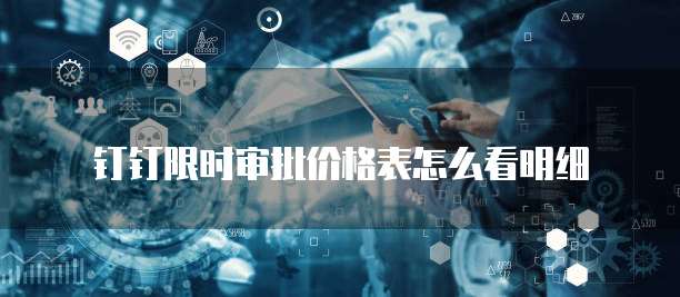 钉钉限时审批价格表怎么看明细