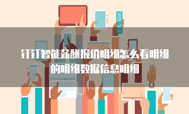钉钉智能薪酬报价明细怎么看明细的明细数据信息明细