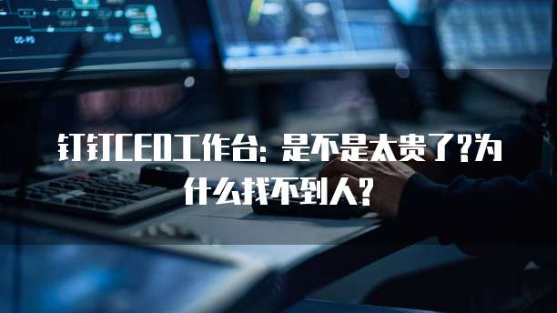 钉钉CEO工作台: 是不是太贵了?为什么找不到人?