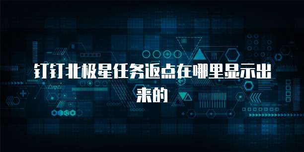 钉钉北极星任务返点在哪里显示出来的