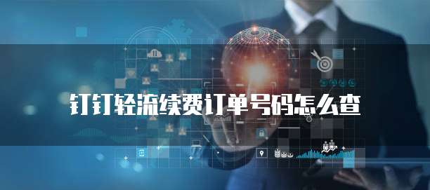钉钉轻流续费订单号码怎么查