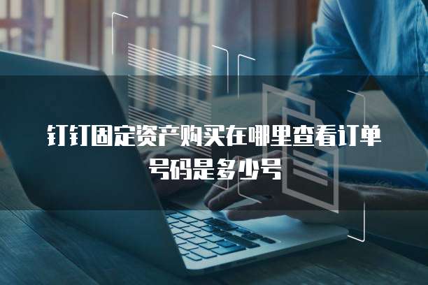 钉钉固定资产购买在哪里查看订单号码是多少号