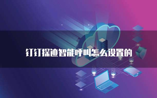 钉钉探迹智能呼叫怎么设置的