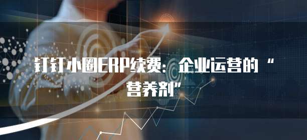 钉钉小圈ERP续费:企业运营的“营养剂”