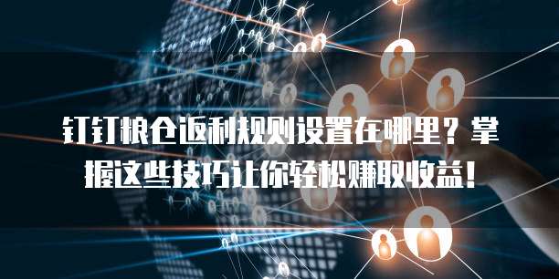 钉钉粮仓返利规则设置在哪里？掌握这些技巧让你轻松赚取收益！