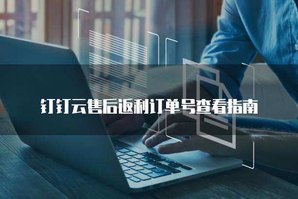 钉钉云售后返利订单号查看指南