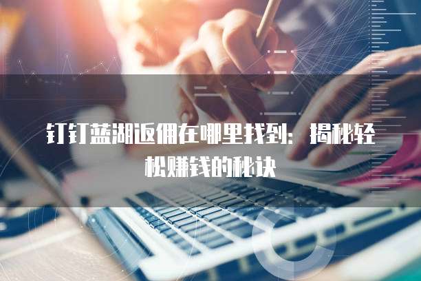 钉钉蓝湖返佣在哪里找到:揭秘轻松赚钱的秘诀