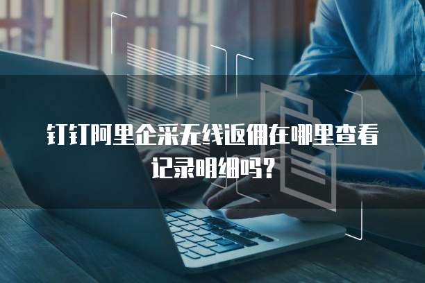 钉钉阿里企采无线返佣在哪里查看记录明细吗?