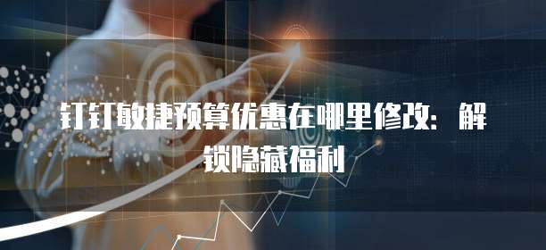 钉钉敏捷预算优惠在哪里修改:解锁隐藏福利