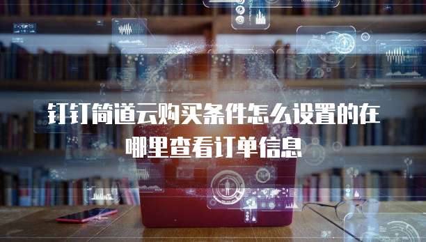 钉钉简道云购买条件怎么设置的在哪里查看订单信息