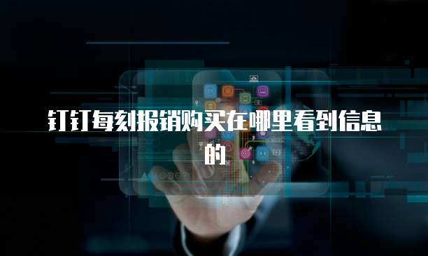 钉钉每刻报销购买在哪里看到信息的