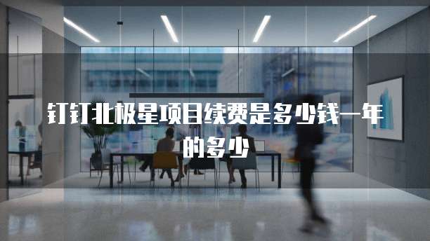 钉钉北极星项目续费是多少钱一年的多少