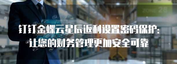 钉钉金蝶云星辰返利设置密码保护：让您的财务管理更加安全可靠